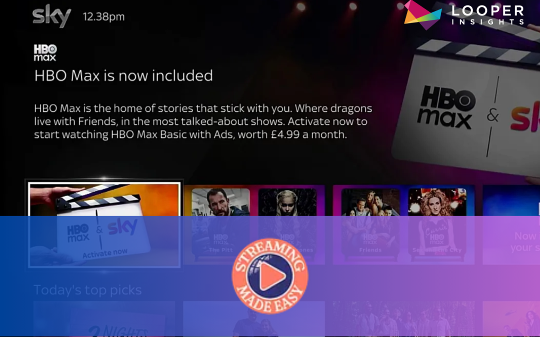 Looper Insights Featured in Streaming Made Easy Analysis of HBO Max’s UK Launch