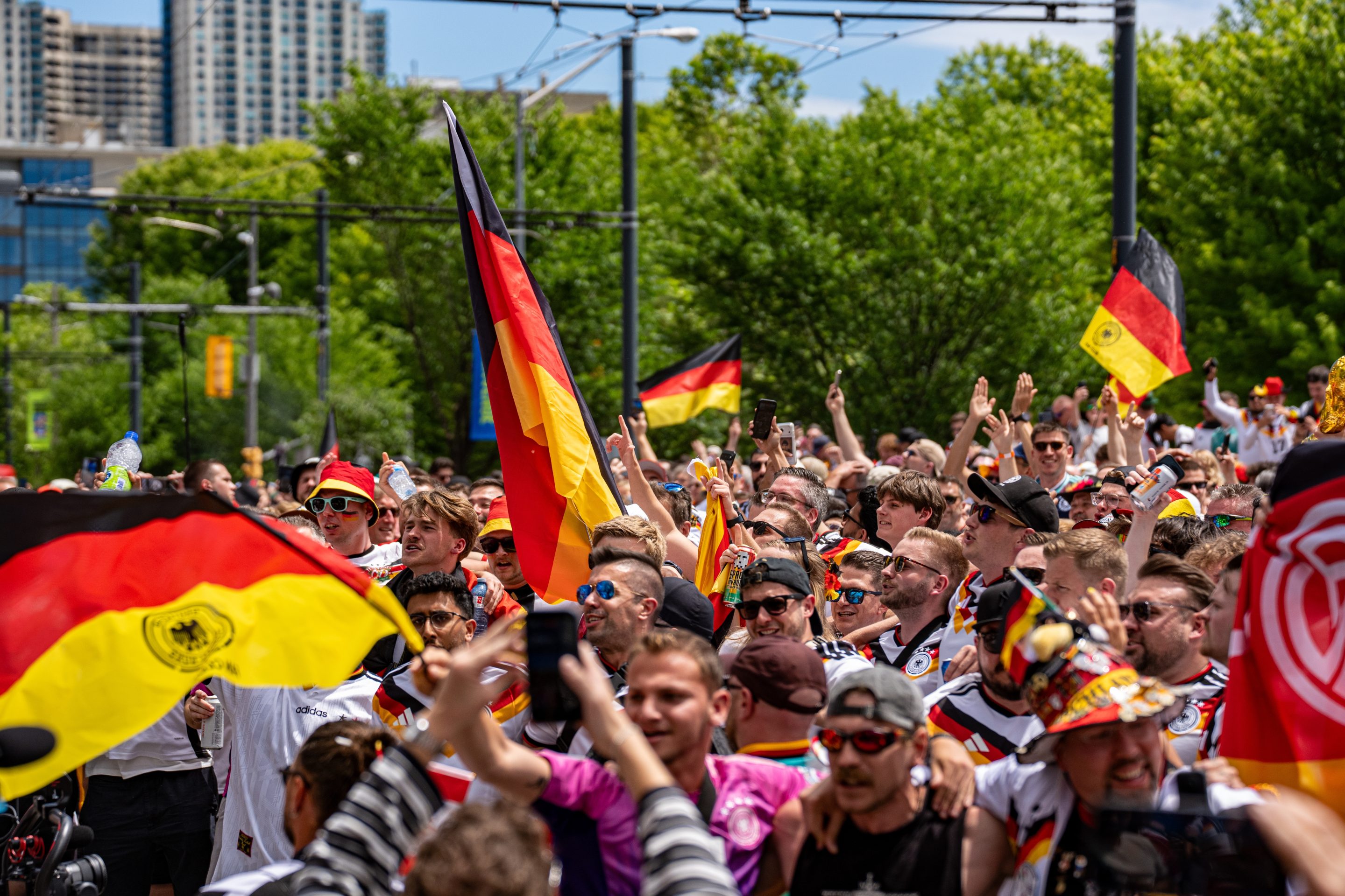 Crowd,Of,Germany,Fans,On,Toronto,Fan,Walk,Before,World